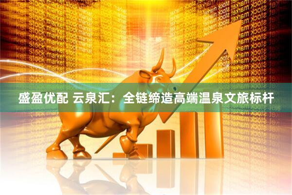 盛盈优配 云泉汇：全链缔造高端温泉文旅标杆